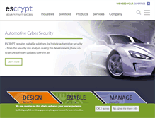 Tablet Screenshot of escrypt.com